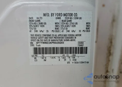 2023 Ford Maverick Xl from USA, damaged, VIN 3FTTW8E3XPRA39203